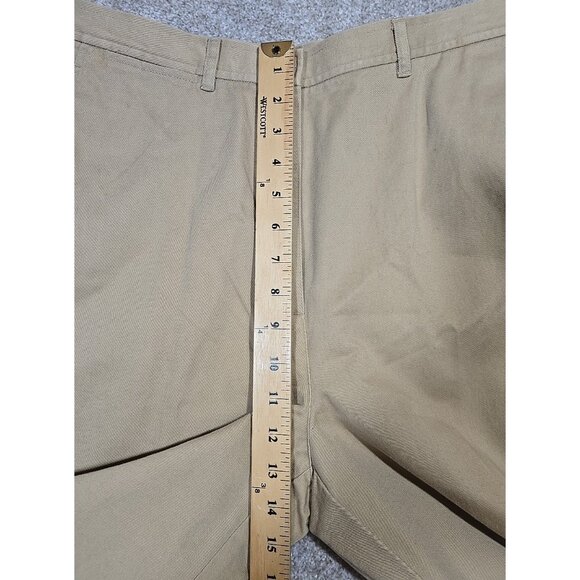 Lauren Ralph Lauren Khaki Pants Flat Front Preppy Dress Pockets All Cotton Sz 14 - Picture 5 of 13